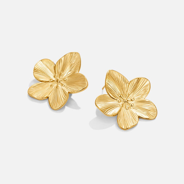 Margarete – Flower Gold Earrings